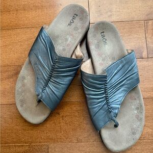 TAOS  Pewter Leather Sandals